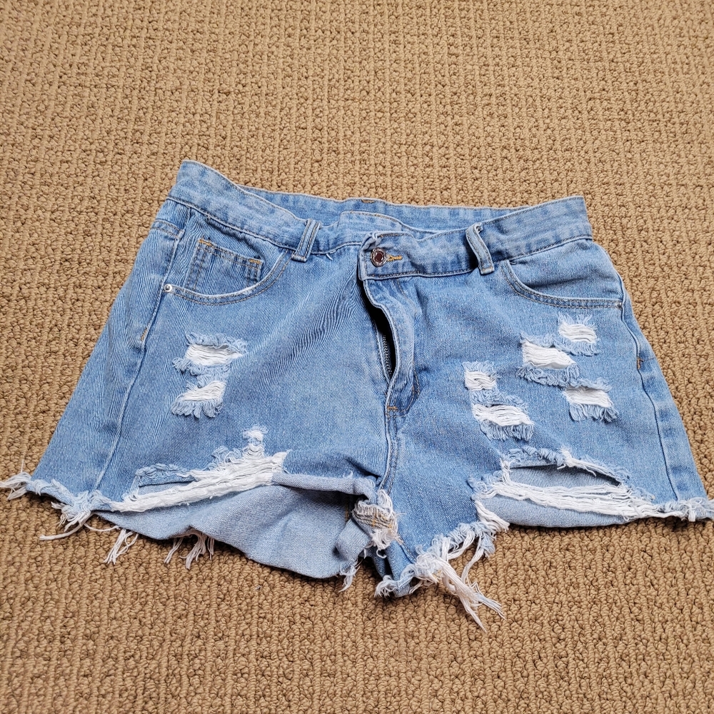 Shein Women's Light Blue Jean Shorts